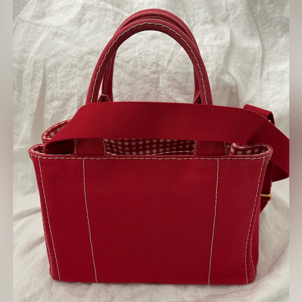 Prada Red Canvas Tote Bag - Picture 8 of 16